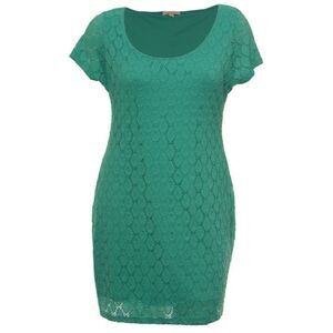 😊 3/$30 NEW👗 XXL Isaac Mizrahi Reg.$98 Eyelet Dress, Green, Stretch fabric